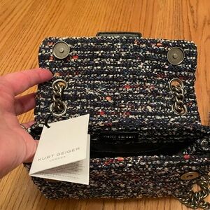 Kurt Geiger Mini Kensington Tweed Shoulder Bag